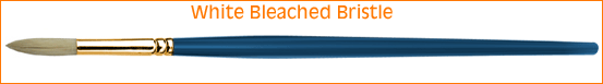 White Bleached Bristle Brushes