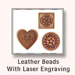 Leather Beads/Charms With Laser Engraving