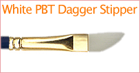 White PBT Dagger Striper