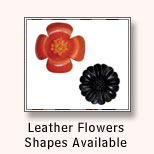 Leather Flowers Shapes Available