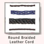 Round Braided Leather Cord