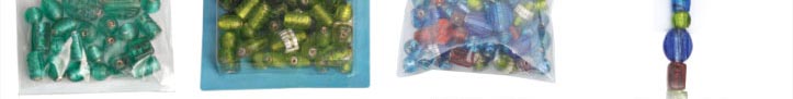 HAND DECORATED SILVER FOIL GLASS BEAD KIT 