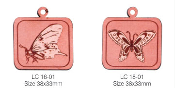 LEATHER CHARMS WITH LASER ENGRAVING