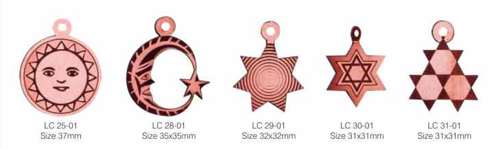 LEATHER CHARMS WITH LASER ENGRAVING