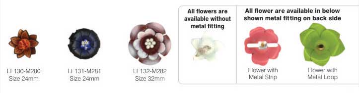 LEATHER FLOWERS SHAPES AVAILABLE