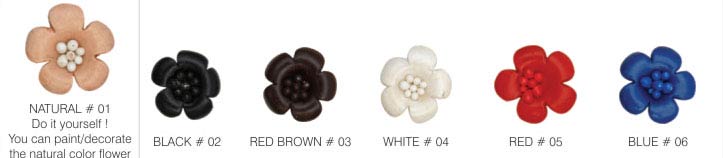 LEATHER FLOWERS SHAPES AVAILABLE