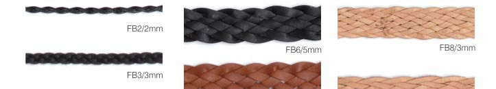 FLAT BRAIDED LEATHER CORD