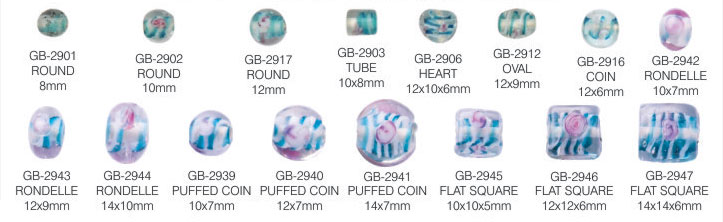 HAND DECORATED LAMPWORK GLASS BEADS